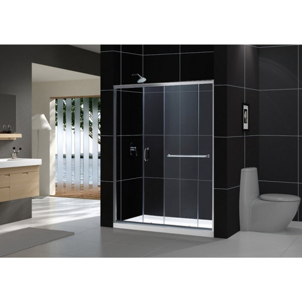 Dreamline DL-6972C-CL Clear Shower Door and 34" by 60" Base Center Drain