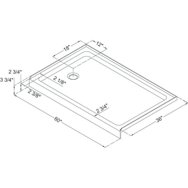 Dreamline DL-6973L-CL Clear Shower Door and 36" by 60" Base Left Drain
