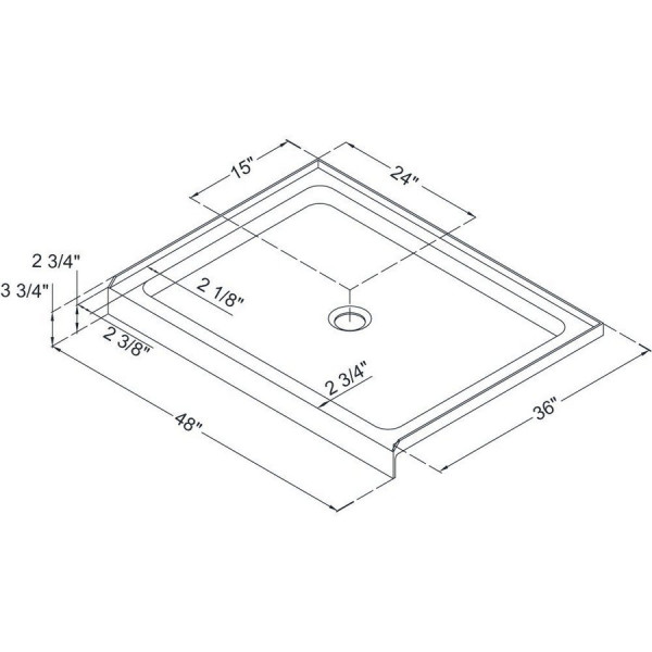 Dreamline DL-6975C Infinity-Z Shower Door & SlimLine 36" by 48" Shower Base