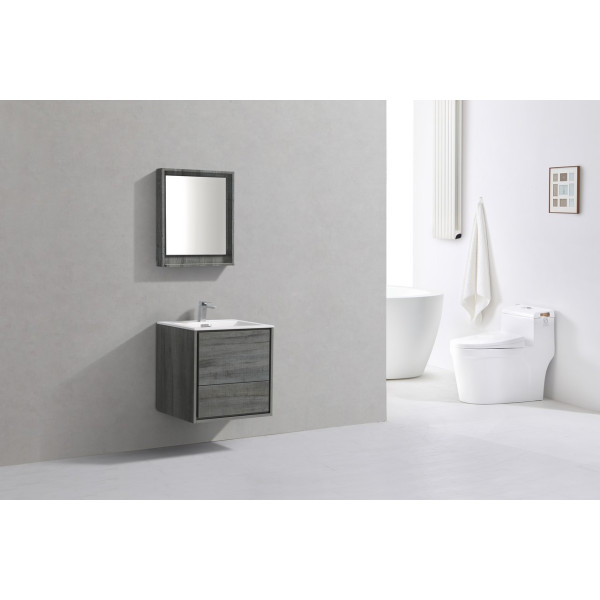 KubeBath DL24 DeLusso 24" Wall Mount Modern Bathroom Vanity