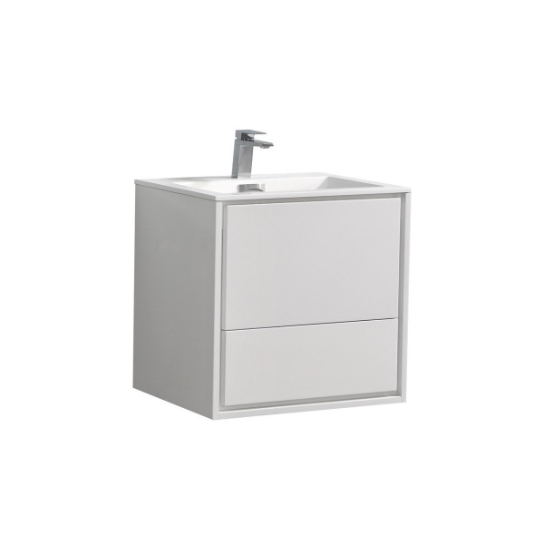 KubeBath DL24 DeLusso 24" Wall Mount Modern Bathroom Vanity