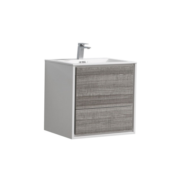 KubeBath DL24 DeLusso 24" Wall Mount Modern Bathroom Vanity