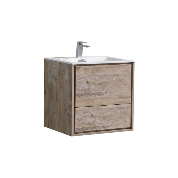 KubeBath DL24 DeLusso 24" Wall Mount Modern Bathroom Vanity