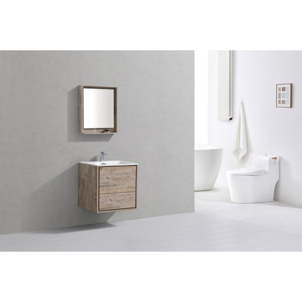 KubeBath DL24 DeLusso 24" Wall Mount Modern Bathroom Vanity