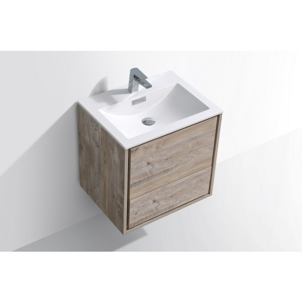 KubeBath DL24 DeLusso 24" Wall Mount Modern Bathroom Vanity