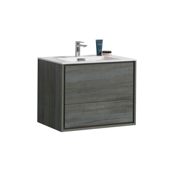 KubeBath DL30 DeLusso 30" Wall Mount Modern Bathroom Vanity