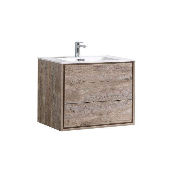KubeBath DL30 DeLusso 30" Wall Mount Modern Bathroom Vanity