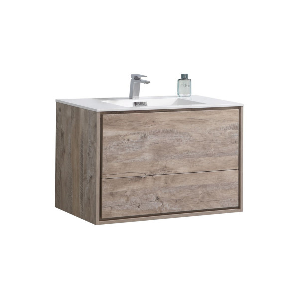 KubeBath DL36 DeLusso 36" Wall Mount Modern Bathroom Vanity