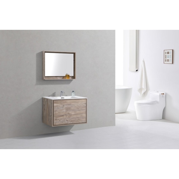 KubeBath DL36 DeLusso 36" Wall Mount Modern Bathroom Vanity
