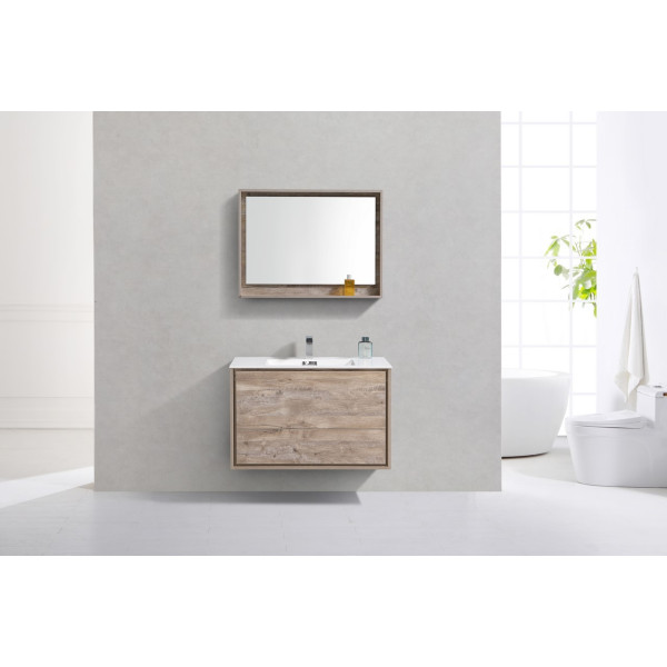 KubeBath DL36 DeLusso 36" Wall Mount Modern Bathroom Vanity