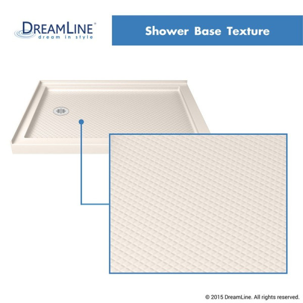 DreamLine DLT-103232 SlimLine 32 Inch by 32 Inch Double Threshold Shower Base