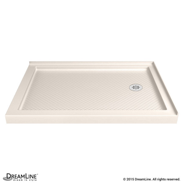 DreamLine DLT-103448-22 Biscuit SlimLine 34" by 48" Double Threshold Shower Base
