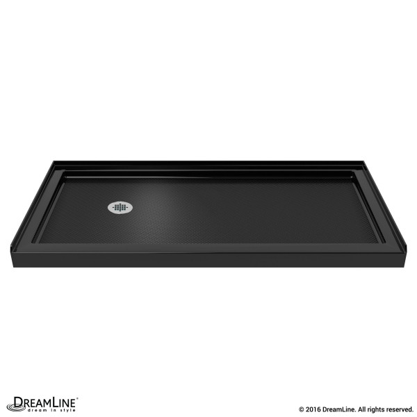 DreamLine DLT-113060-88 SlimLine Single Threshold Shower Base In Black Color