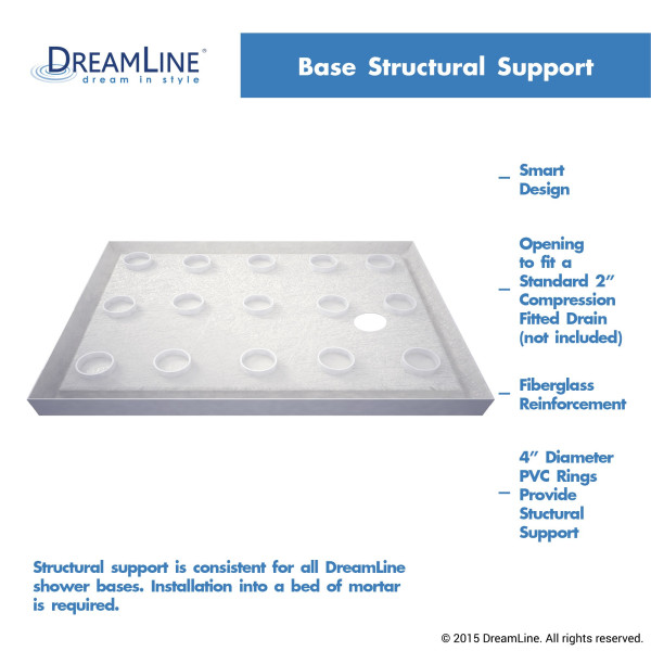 DreamLine DLT-113060-88 SlimLine Single Threshold Shower Base In Black Color