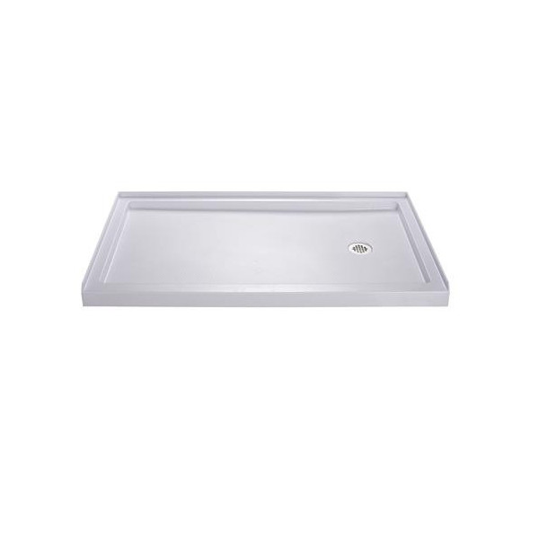 DreamLine DLT-113260 White SlimLine 32" by 60" Single Threshold Shower Base