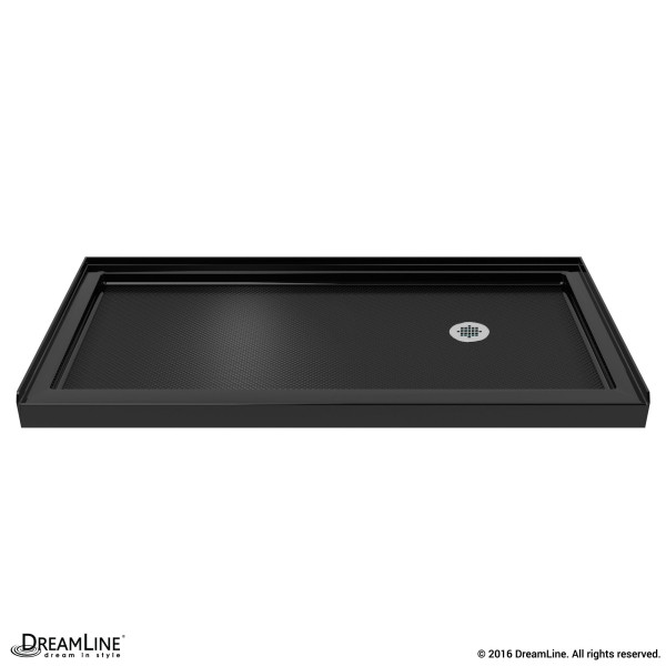 DreamLine DLT-113660-88 36" by 60" Single Threshold Shower Base In Black Color