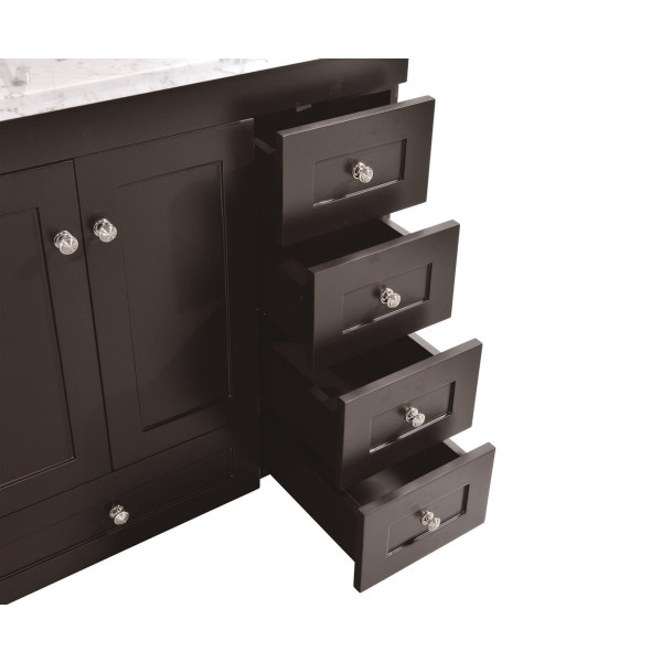 Eviva EVVN69-30 Acclaim C. 30 Inch Transitional Bathroom Vanity with White Carrera Marble Top