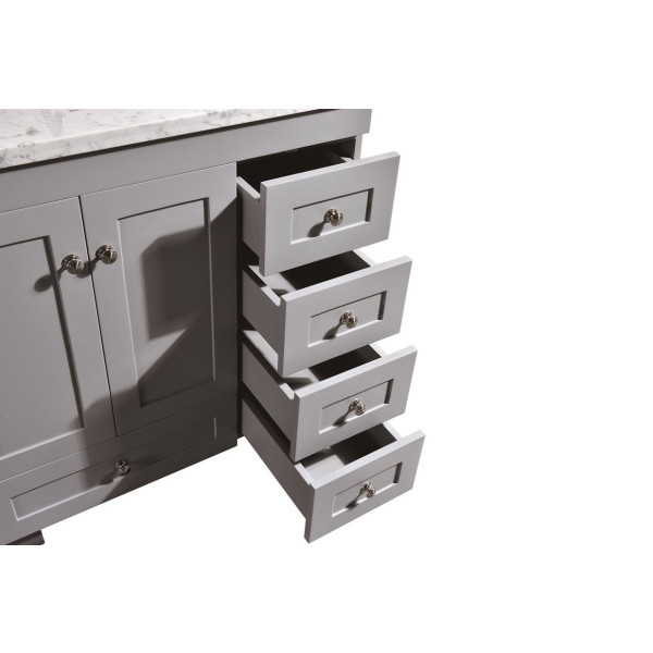 Eviva EVVN69-30 Acclaim C. 30 Inch Transitional Bathroom Vanity with White Carrera Marble Top