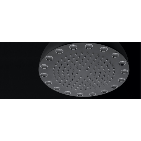 Aquatica DYN-BLCK-MCRD-300 Dynamo Shower Head In Black With LED Lights