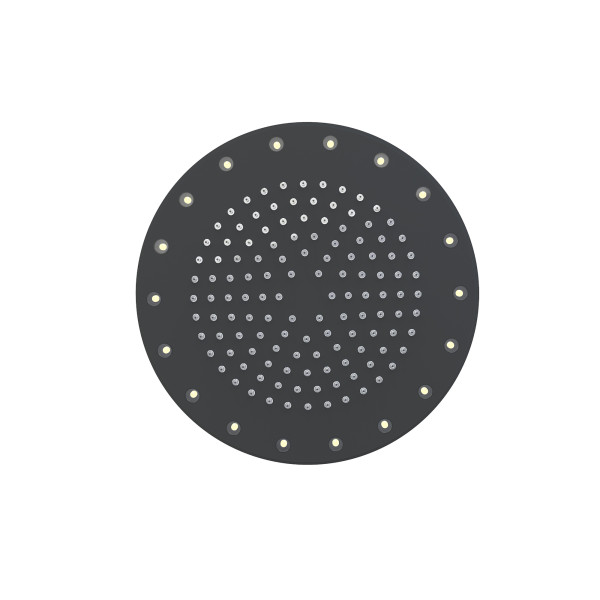 Aquatica DYN-BLCK-MCRD-300 Dynamo Shower Head In Black With LED Lights