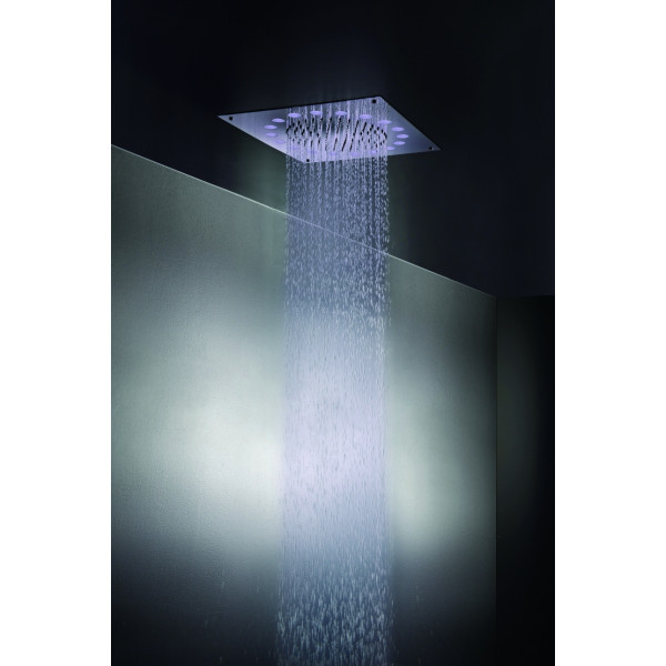 Aquatica DYN-MCSQ-340 Dynamo Built-In Shower Head With 7 LED In Chrome