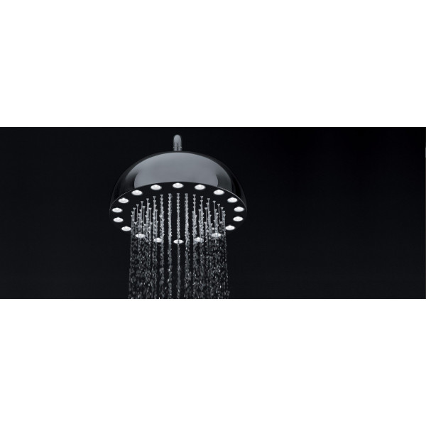 Aquatica DYN-WCRD-300 Dynamo Bathroom Shower Head With Lighting In Chrome