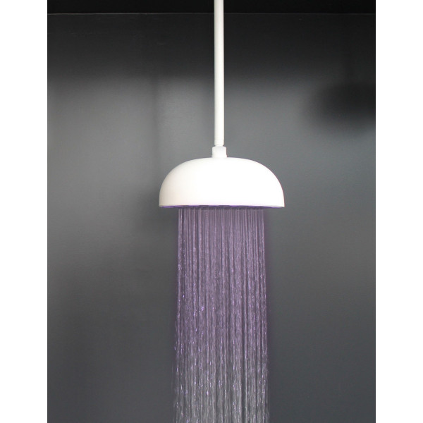 Aquatica DYN-WHT-MCRD-300 Dynamo Round Bathroom Shower Head In White