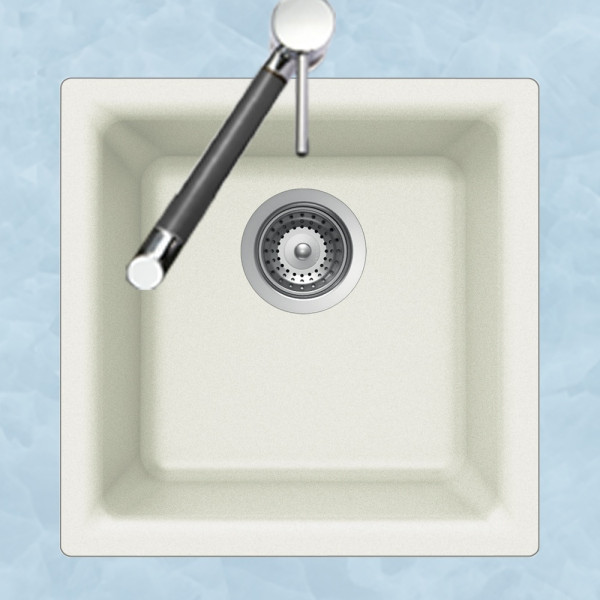 Houzer E-100U Quartztone Series Granite Dual Mount Bar/Prep Sink