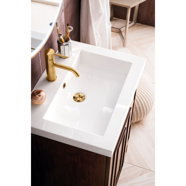James Martin E110V24RDWG 24" Single Vanity White Glossy Composite Countertop