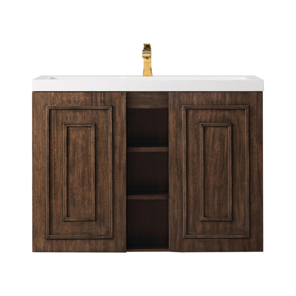 James Martin E110V39.5WG 39.5" Single Vanity With u/ Glossy Composite Countertop