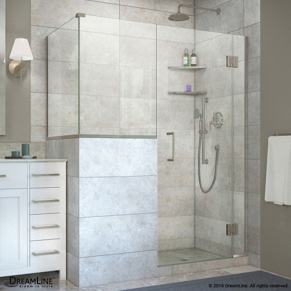 DreamLine E123303436 Unidoor-X 59" W x 36.375" D x 72" H Hinged Shower Enclosure
