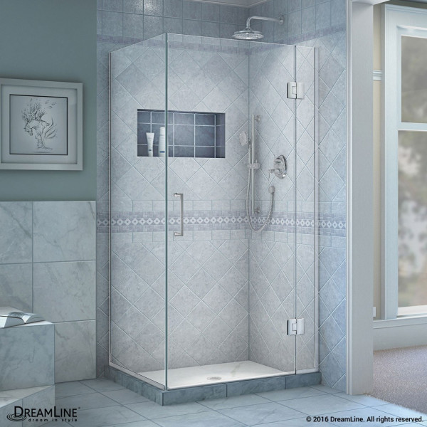 DreamLine E12334 Unidoor-X 29-3/8 in. W x 34 in. D Hinged Shower Enclosure