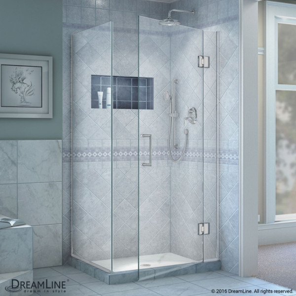 DreamLine E12334 Unidoor-X 29-3/8 in. W x 34 in. D Hinged Shower Enclosure