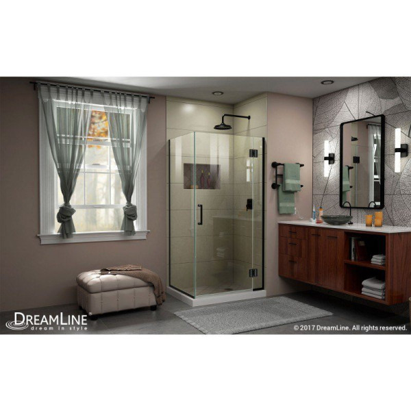 DreamLine E12334 Unidoor-X 29-3/8 in. W x 34 in. D Hinged Shower Enclosure