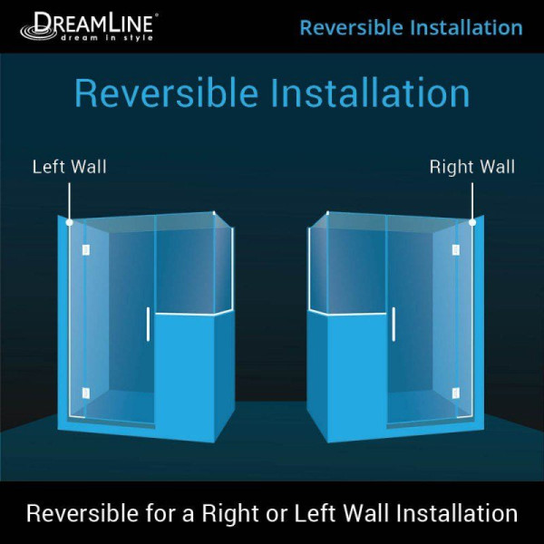 DreamLine E124303430 Unidoor-X 60 in. W x 30.375 in. D Hinged Shower Enclosure