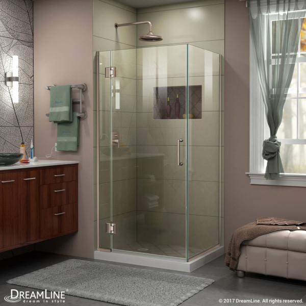 DreamLine E12434 Unidoor-X 30-3/8 in. W x 34 in. D Hinged Shower Enclosure