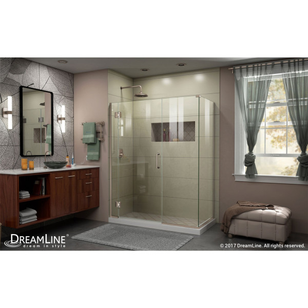 DreamLine E1251430 Unidoor-X 45 in. W x 30.375 in. D Hinged Shower Enclosure