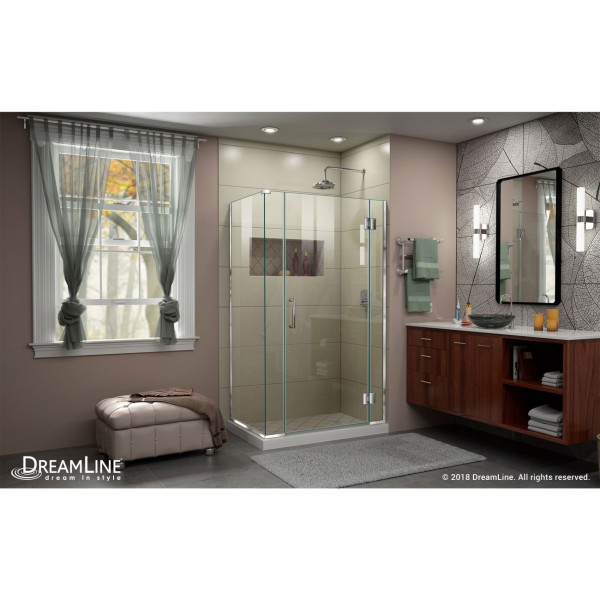 DreamLine E12706530 Unidoor-X Frameless Hinged Clear Shower Enclosure