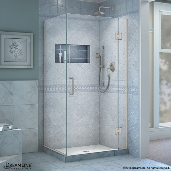 DreamLine E12734 Unidoor-X 33-3/8 in. W x 34 in. D Hinged Shower Enclosure