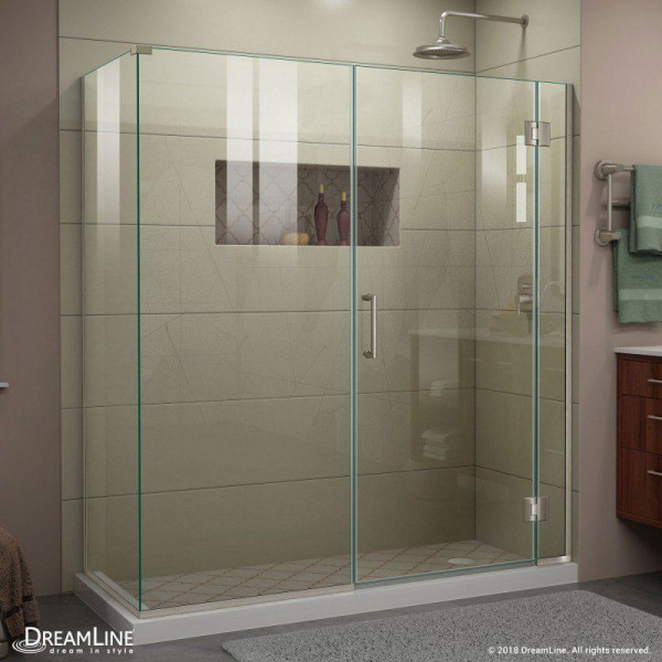 DreamLine E12830530 Unidoor-X Frameless Clear Hinged Shower Enclosure