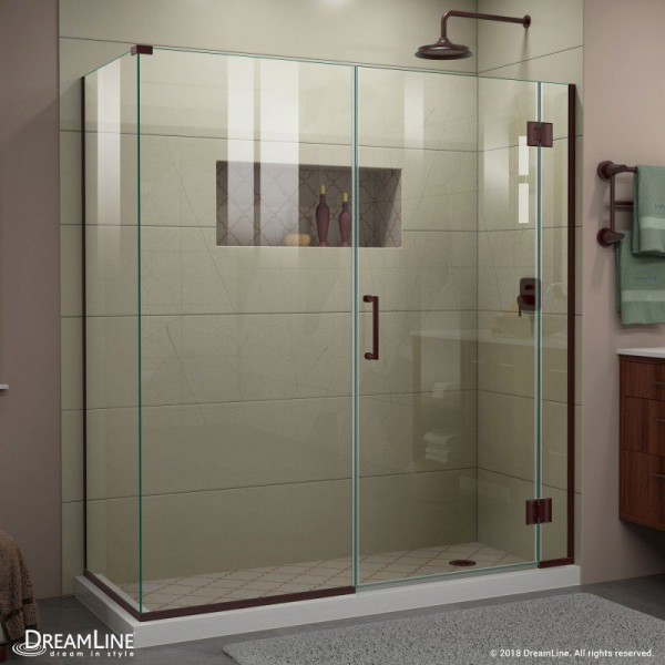 DreamLine E12830530 Unidoor-X Frameless Clear Hinged Shower Enclosure