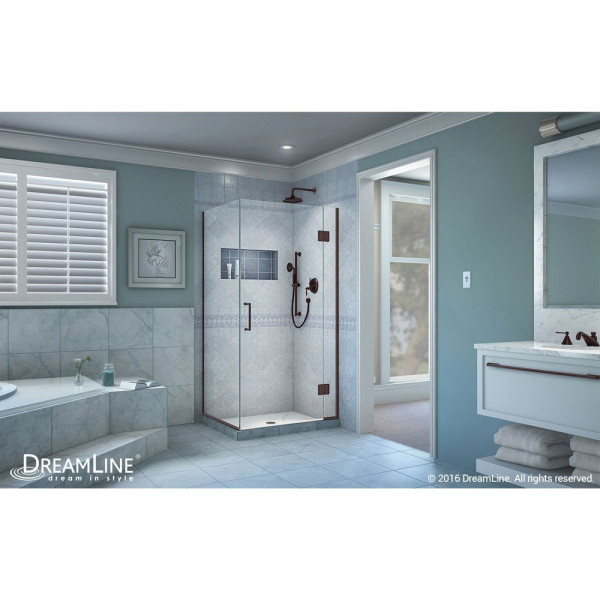 DreamLine E12834 Unidoor-X 34-3/8" W x 34" D x 72" H Hinged Shower Enclosure