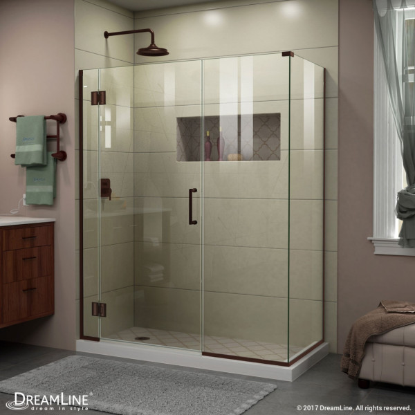 DreamLine E1292230 Unidoor-X 57 in. W x 30.375 in. D Hinged Shower Enclosure