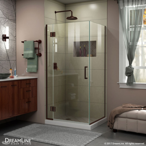 DreamLine E12934 Unidoor-X 35-3/8 in. W x 34 in. Hinged Shower Enclosure