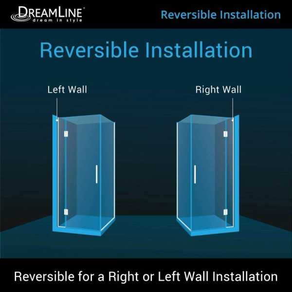 DreamLine E12934 Unidoor-X 35-3/8 in. W x 34 in. Hinged Shower Enclosure