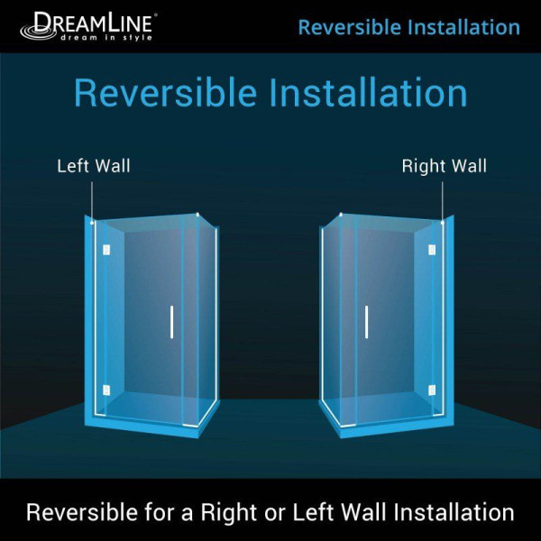 DreamLine E13022530 Unidoor-X 58.5 in. W x 30.375 in. D Hinged Shower Enclosure