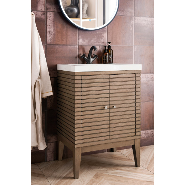 James Martin E213V24WG Linden 24" Single Vanity With Composite Countertop