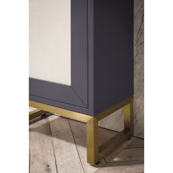 James Martin E303V16RGDWG 16" Single VanityRadiant Gold With White Glossy Composite Top
