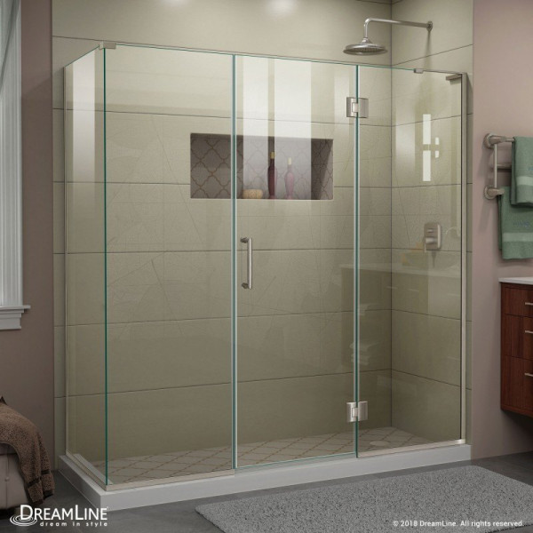 DreamLine E32322530R Unidoor-X Frameless Hinged Clear Shower Enclosure