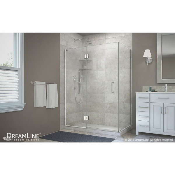 DreamLine E32334L 47-3/8 x 34 x 72" Hinged Shower Enclosure W/ Left-wall Bracket